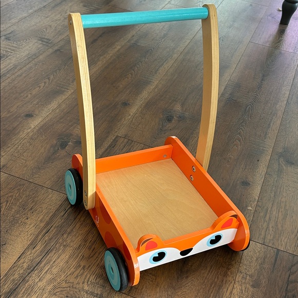 cossy Other - Cossy Wooden Baby Learning Walker Toddler Orange Fox Wooden Push